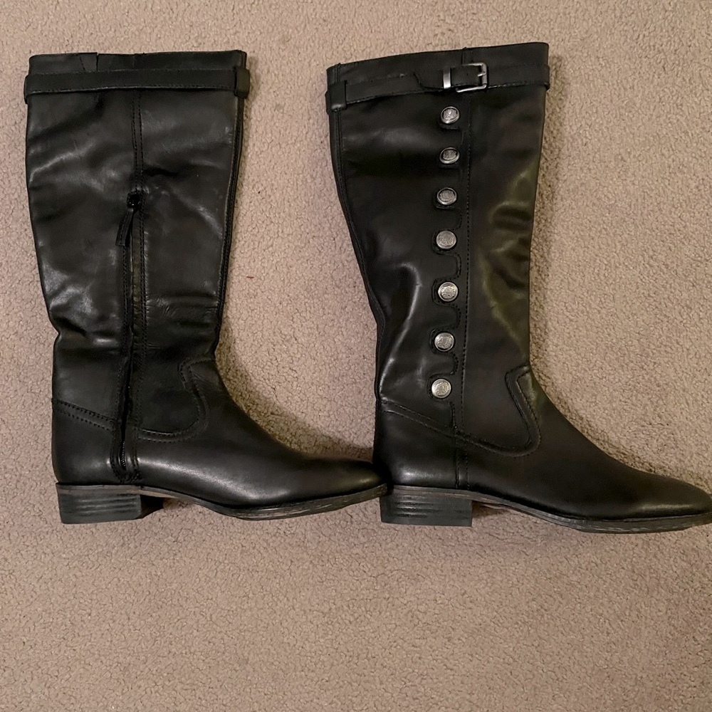 Black Riding Style Boots - Picture 2 of 2